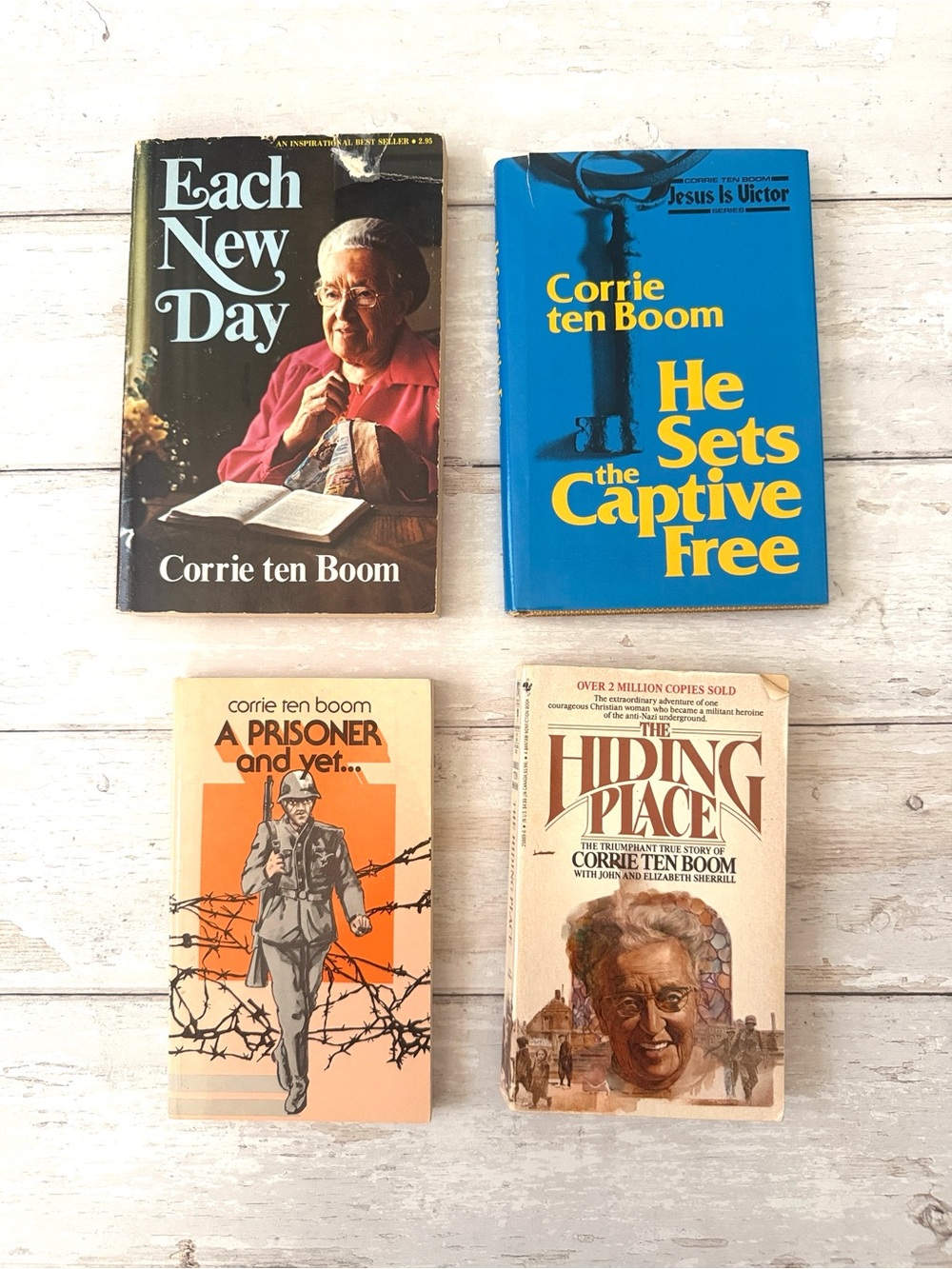 Corrie Ten Boom Vintage Book Bundle WWII WW2 Nazi Holocaust Books Set
